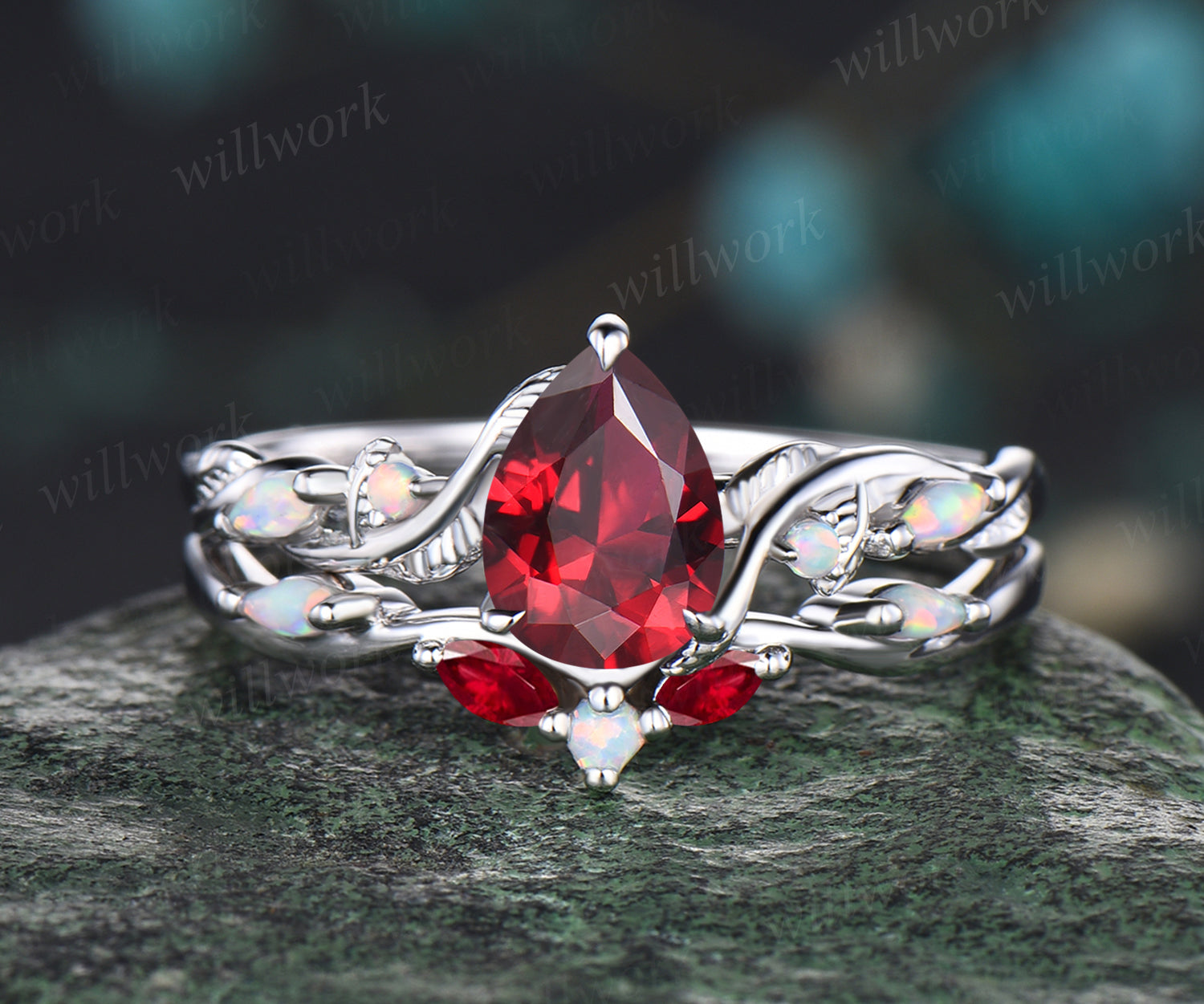 14k Yellow Gold Diamond And Ruby Halo Engagement Ring #105160 - Seattle  Bellevue | Joseph Jewelry